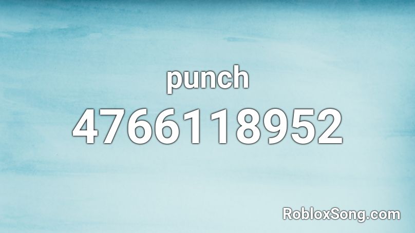 punch Roblox ID