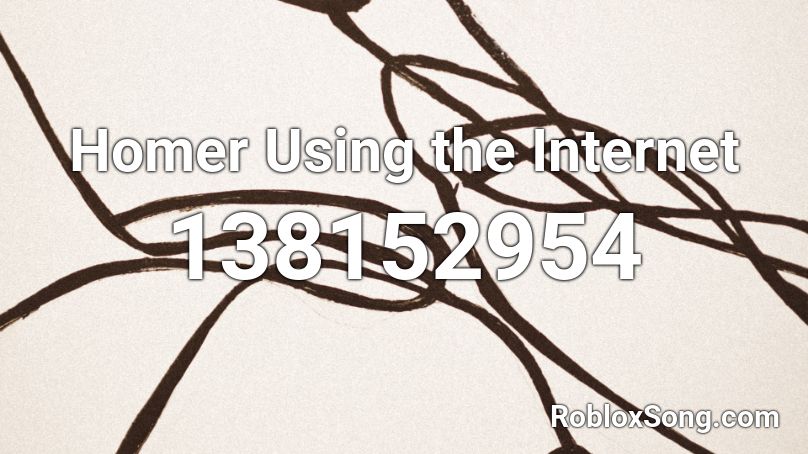 Homer Using the Internet Roblox ID