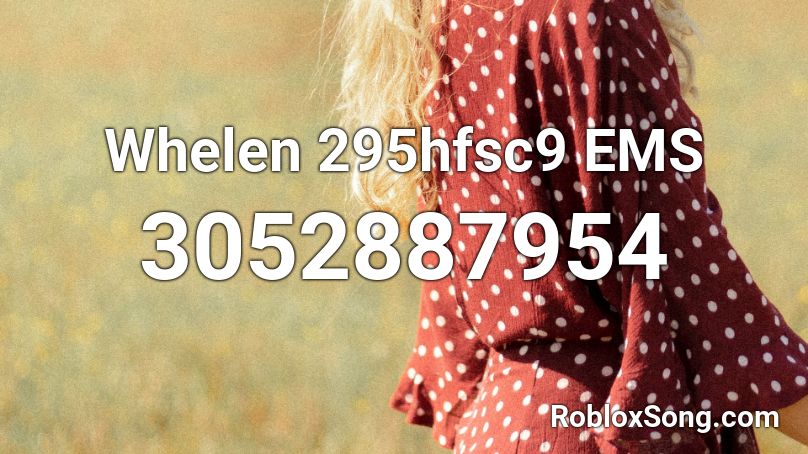 Whelen 295hfsc9 EMS Roblox ID