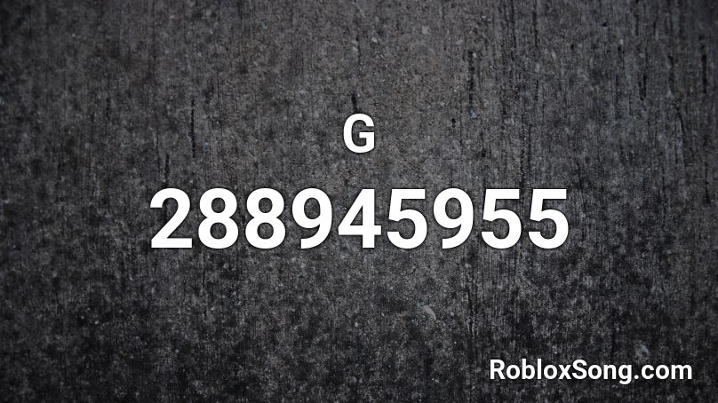 G Roblox ID