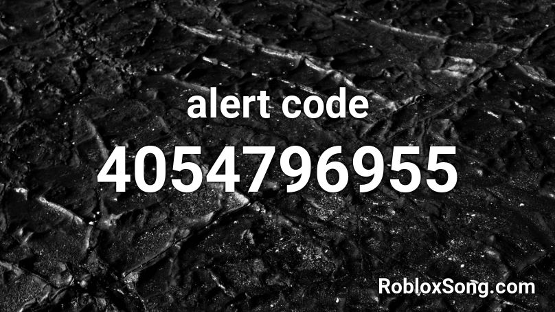 alert code Roblox ID