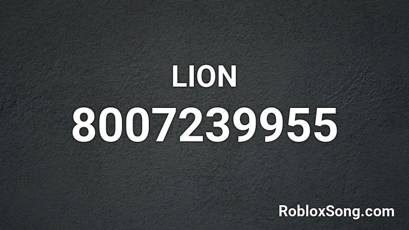 LION Roblox ID