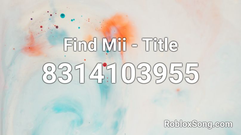 Find Mii - Title  Roblox ID