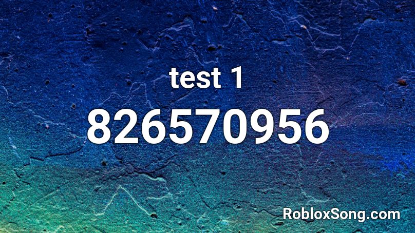 test 1 Roblox ID