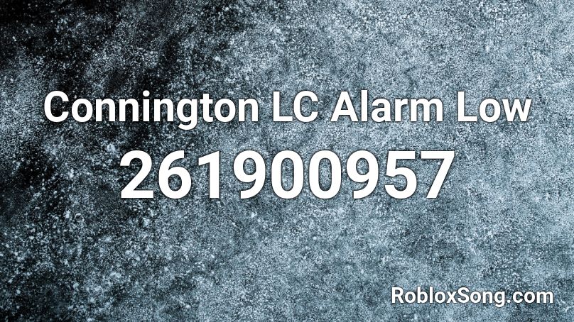 Connington LC Alarm Low Roblox ID