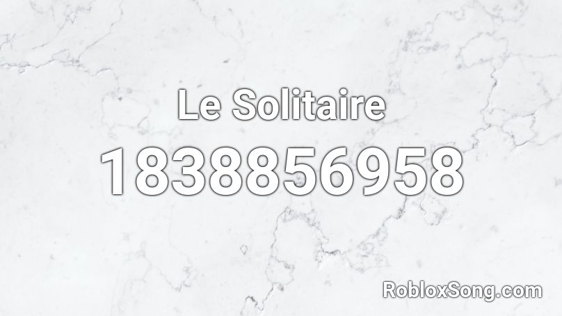 Le Solitaire Roblox ID