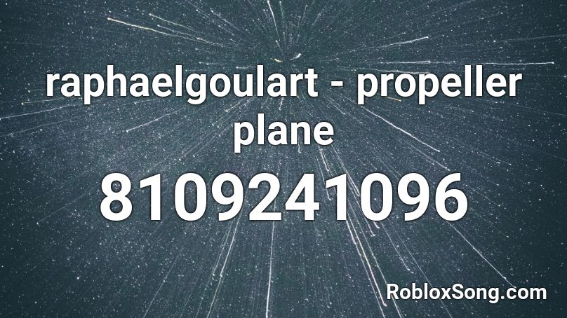 raphaelgoulart - propeller plane Roblox ID