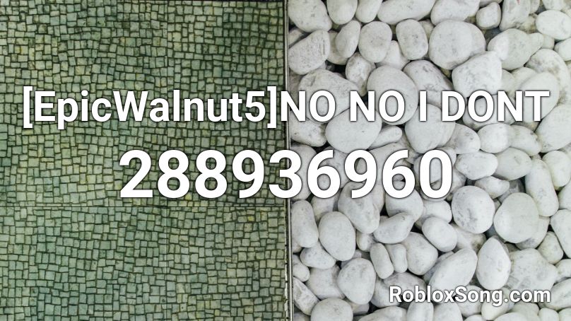 [EpicWalnut5]NO NO I DONT Roblox ID