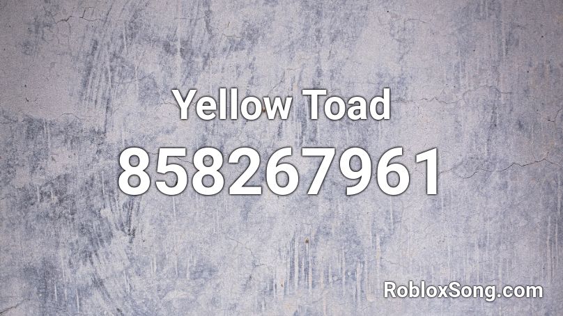 Yellow Toad Roblox ID