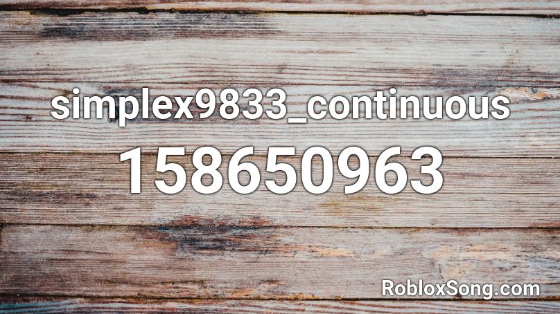 simplex9833_continuous Roblox ID