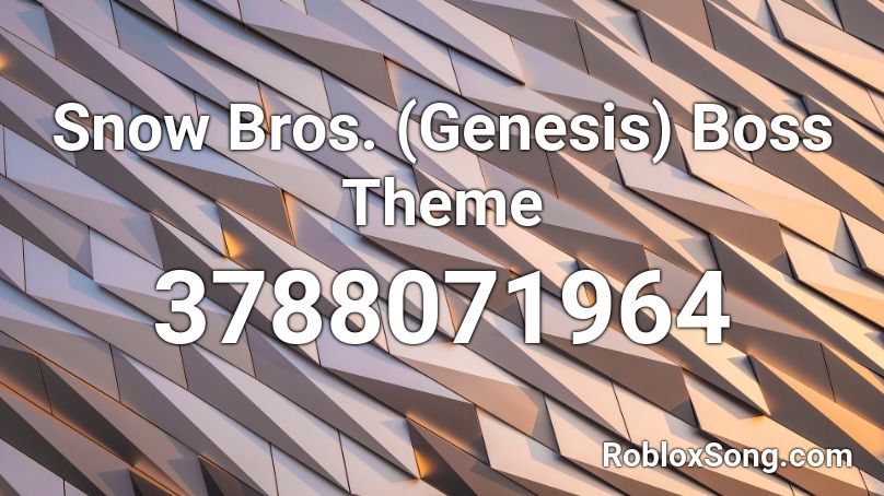 Snow Bros. (Genesis) Boss Theme Roblox ID