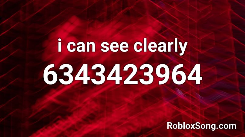 i can see clearly Roblox ID