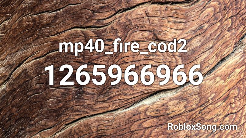 mp40_fire_cod2 Roblox ID