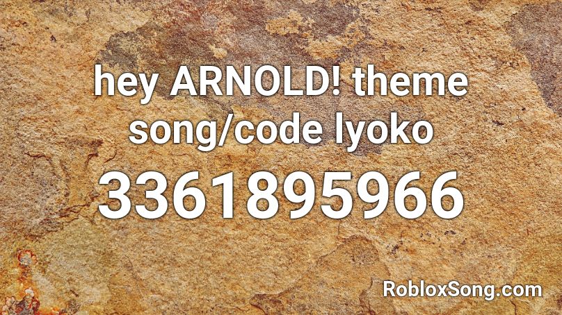 Hey Arnold Theme Song Code Lyoko Roblox Id Roblox Music Codes - code lyoko roblox