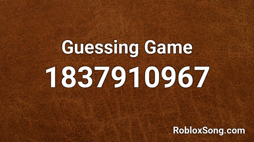 Guessing Game Roblox ID