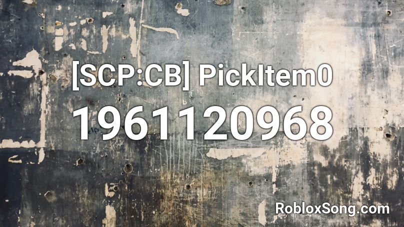 [SCP:CB] PickItem0 Roblox ID