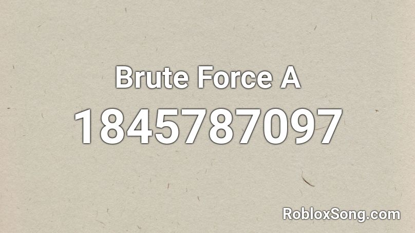 Brute Force A Roblox ID