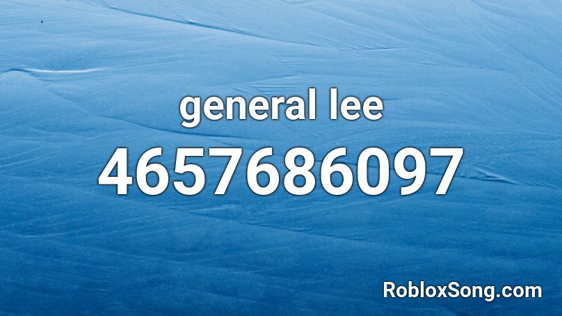 general lee Roblox ID