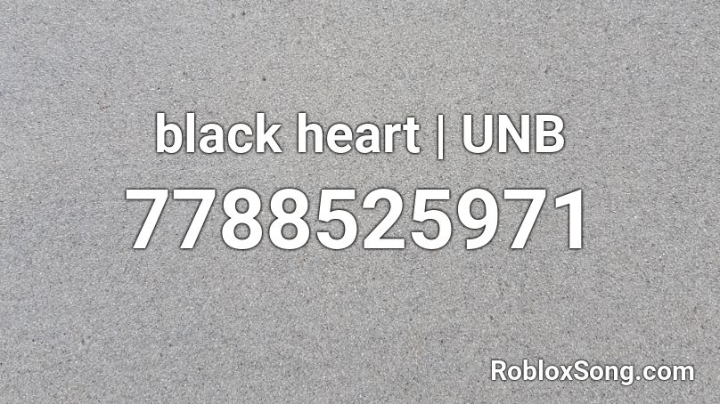 black heart | UNB Roblox ID