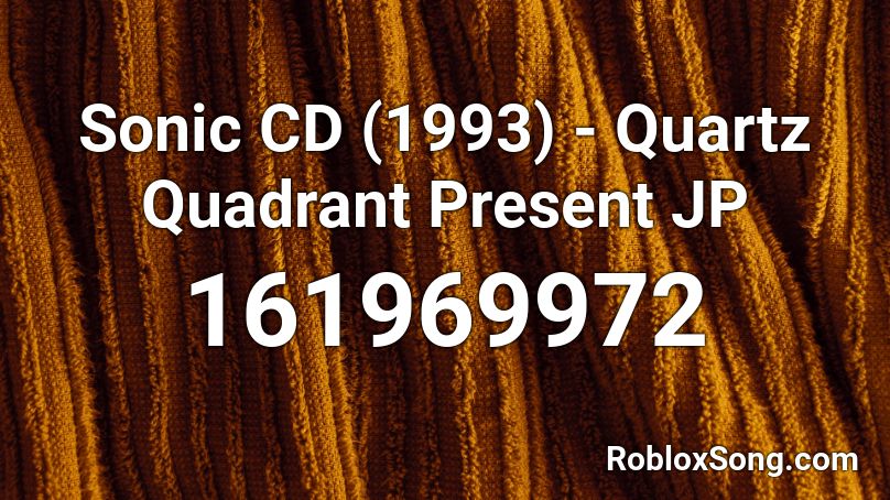 Sonic CD (1993) - Quartz Quadrant Present JP Roblox ID