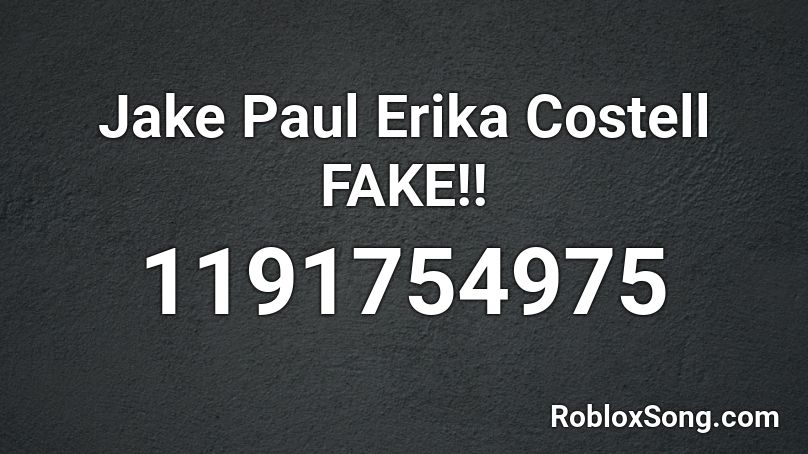 Jake Paul ##### Costell FAKE!! Roblox ID