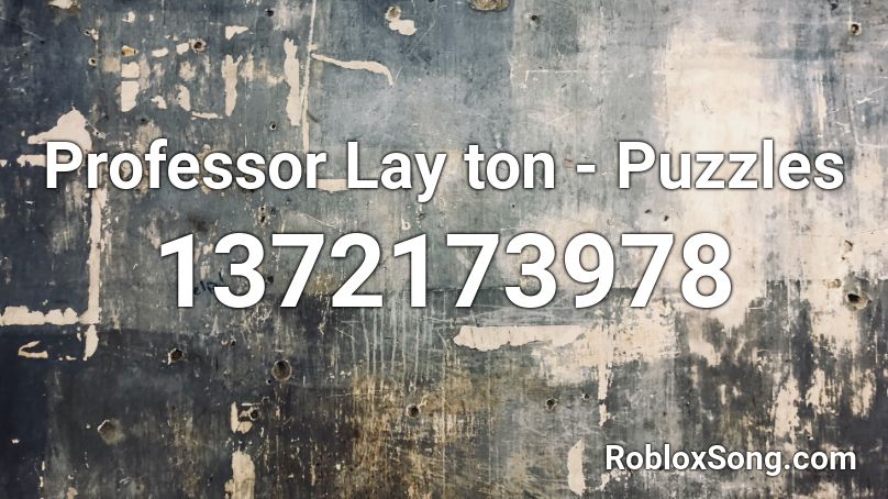 Professor Lay ton - Puzzles Roblox ID