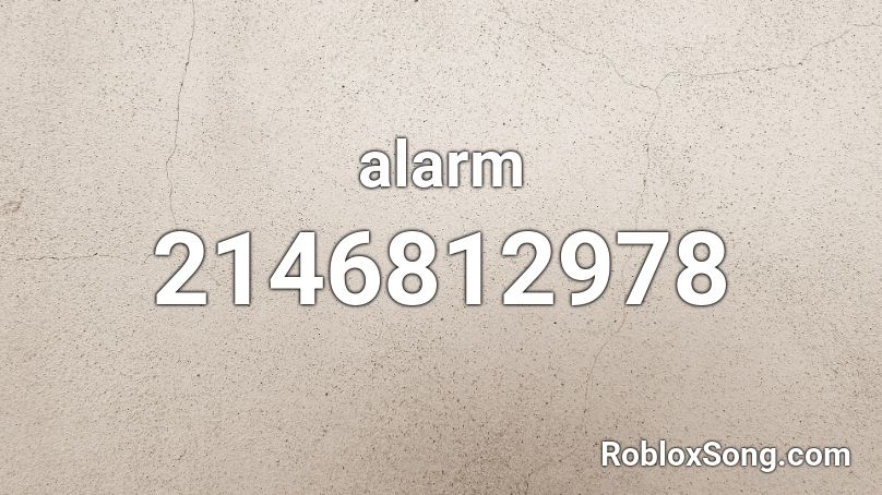 roblox alarm id