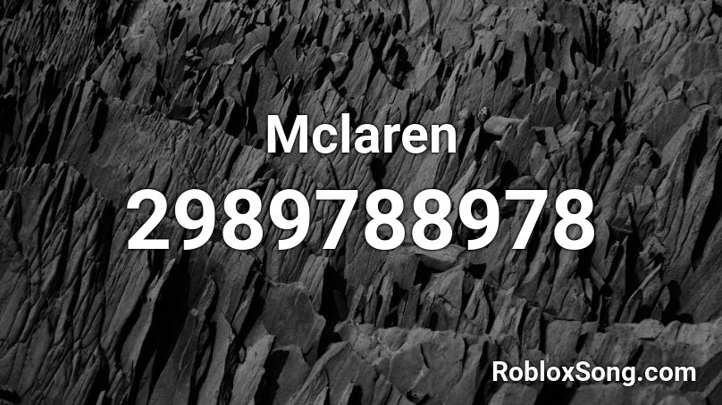 Mclaren Roblox ID