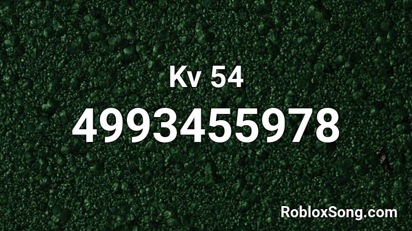 Kv 54 Roblox ID