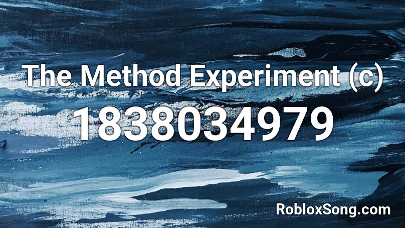 The Method Experiment (c) Roblox ID