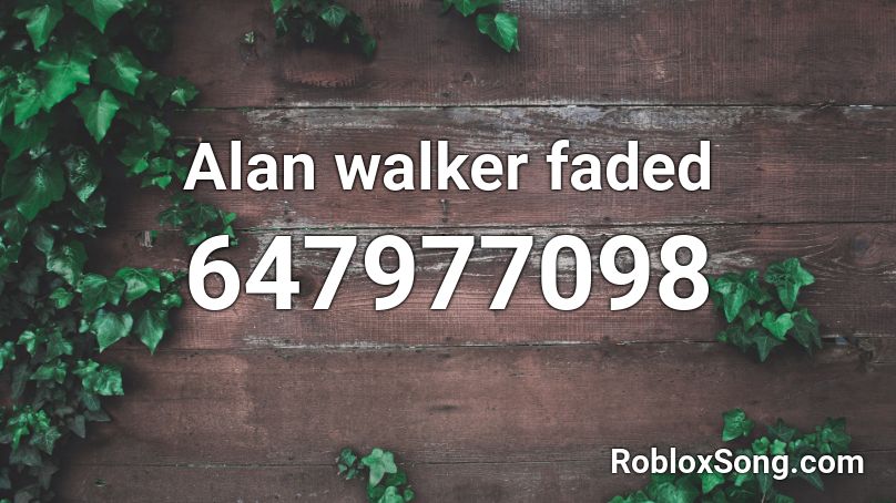 alan walker roblox song id