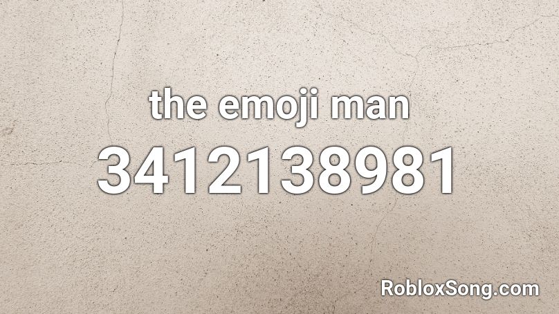 the emoji man Roblox ID
