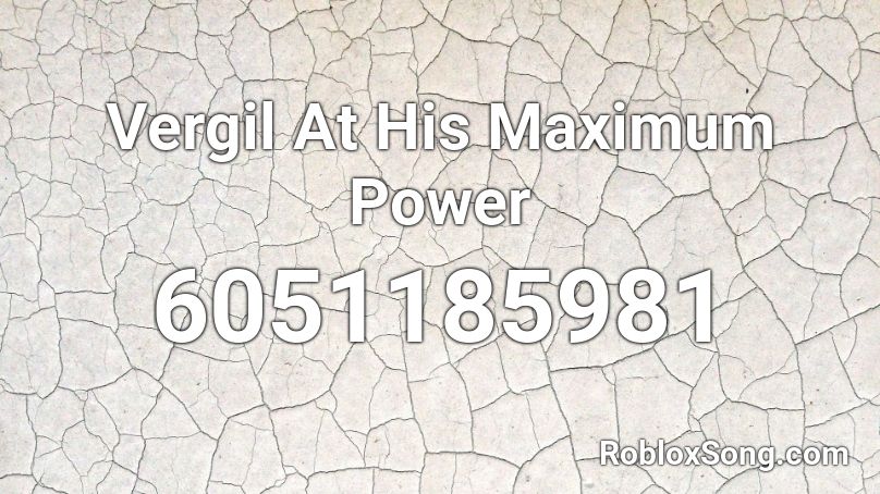 Vergil At His Maximum Power Roblox ID