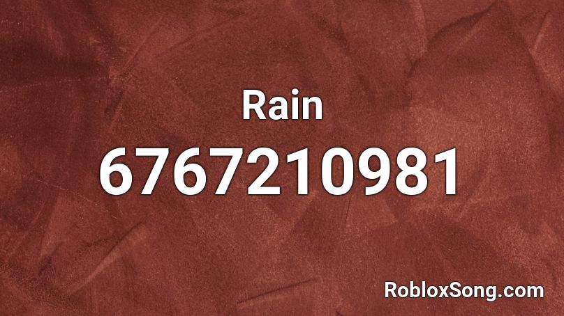 Rain Roblox ID