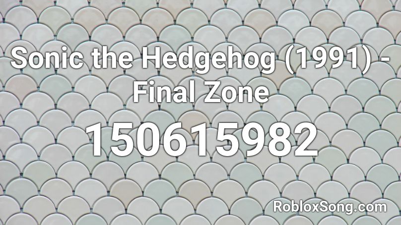 Sonic the Hedgehog (1991) - Final Zone Roblox ID