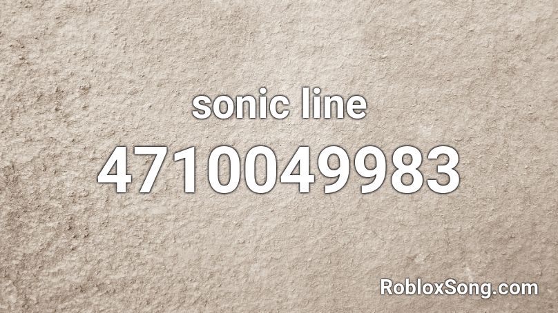 sonic line Roblox ID