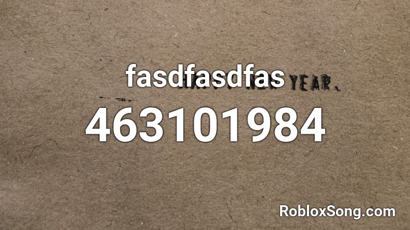 fasdfasdfas Roblox ID