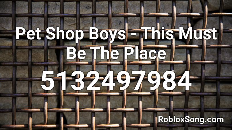 Pet Shop Boys - This Must Be The Place Roblox ID