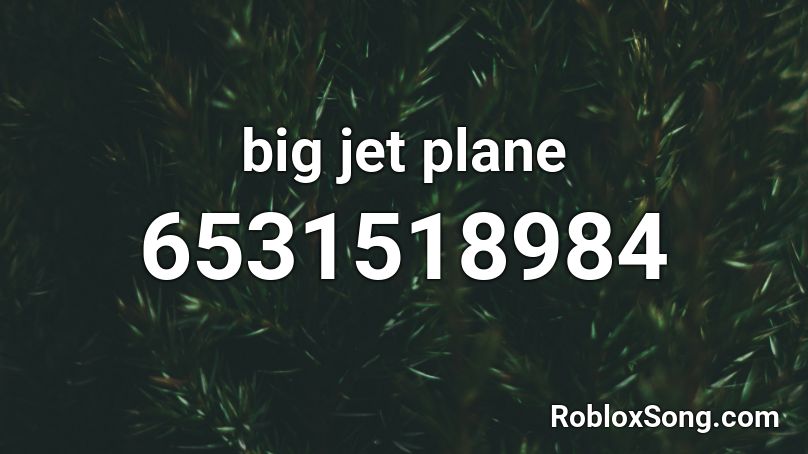 big jet plane Roblox ID