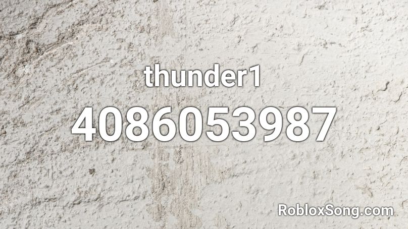 thunder1 Roblox ID