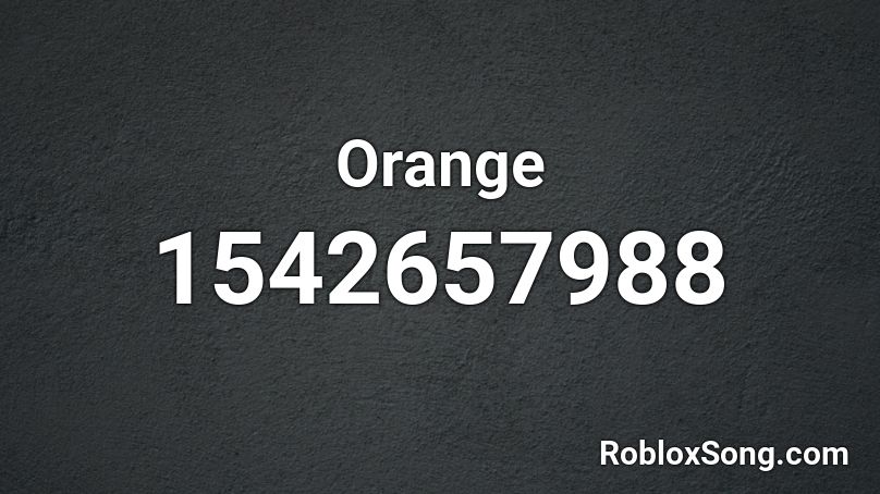 Orange Roblox ID