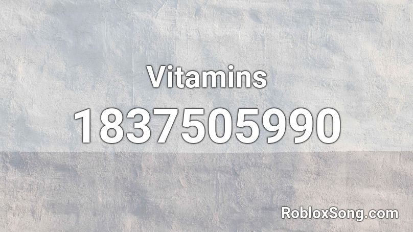 Vitamins Roblox ID