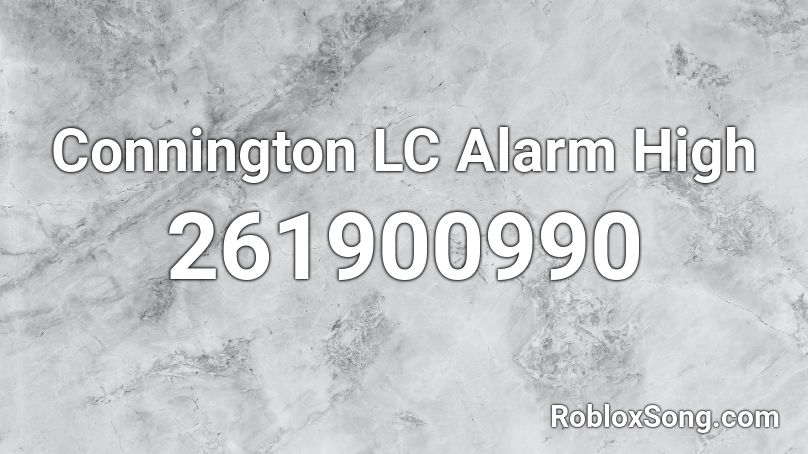 Connington LC Alarm High Roblox ID