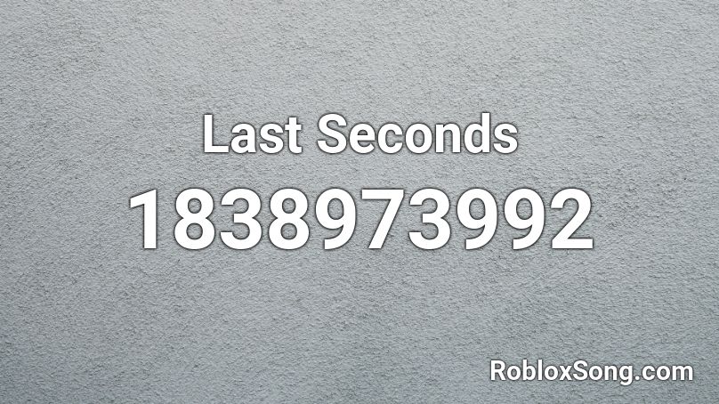 Last Seconds Roblox ID