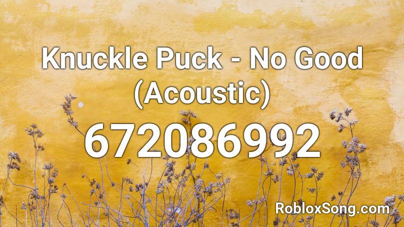 Knuckle Puck - No Good (Acoustic) Roblox ID