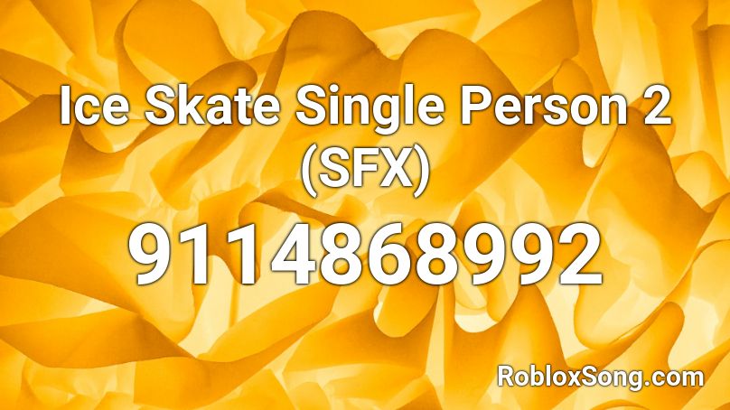 Ice Skate Single Person 2 (SFX) Roblox ID