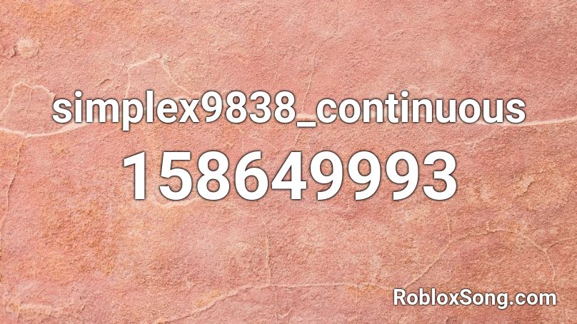 simplex9838_continuous Roblox ID
