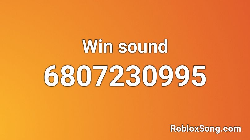 Win sound Roblox ID