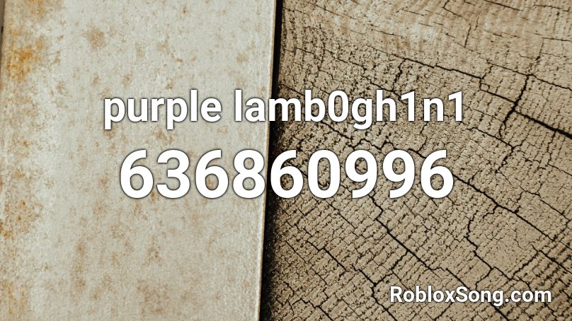 purple lamb0gh1n1 Roblox ID