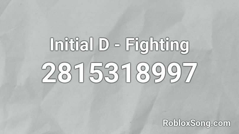Initial D - Fighting Roblox ID